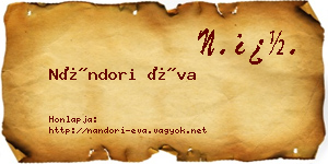 Nándori Éva névjegykártya