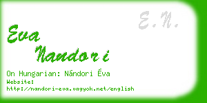 eva nandori business card